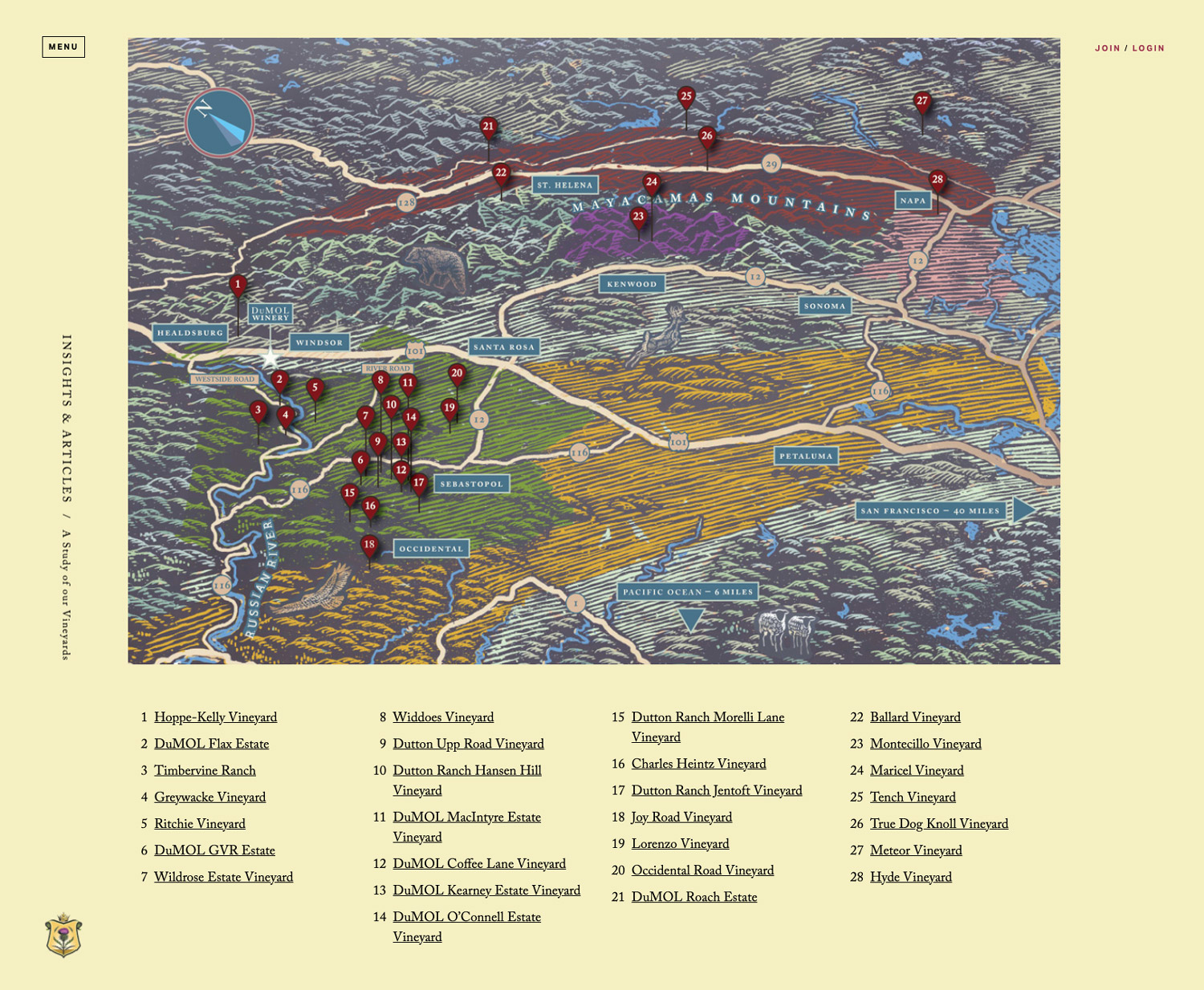 DuMol website vineyard map