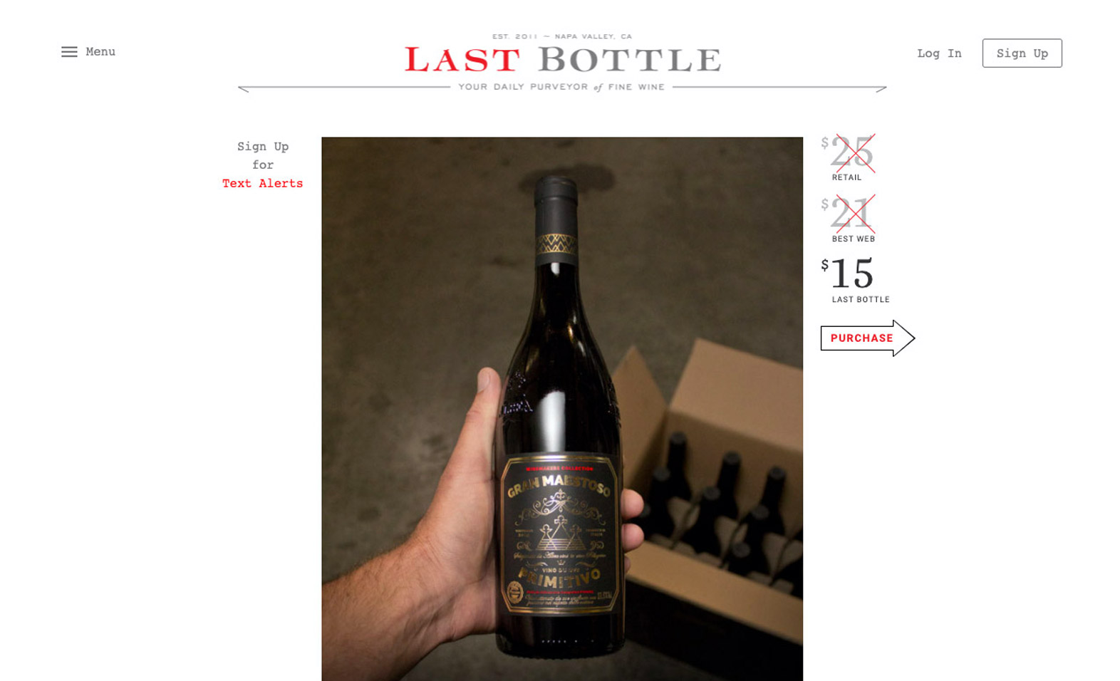 Last Bottle Website