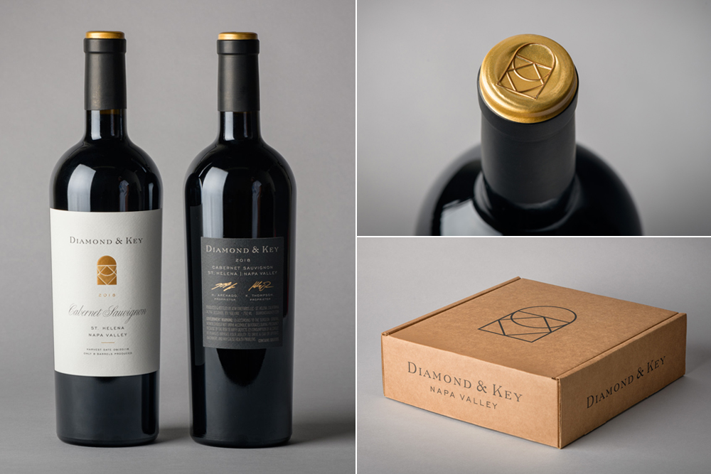 Diamond & Key Wine Packaging from Klay Thompson and Nolen Aranado