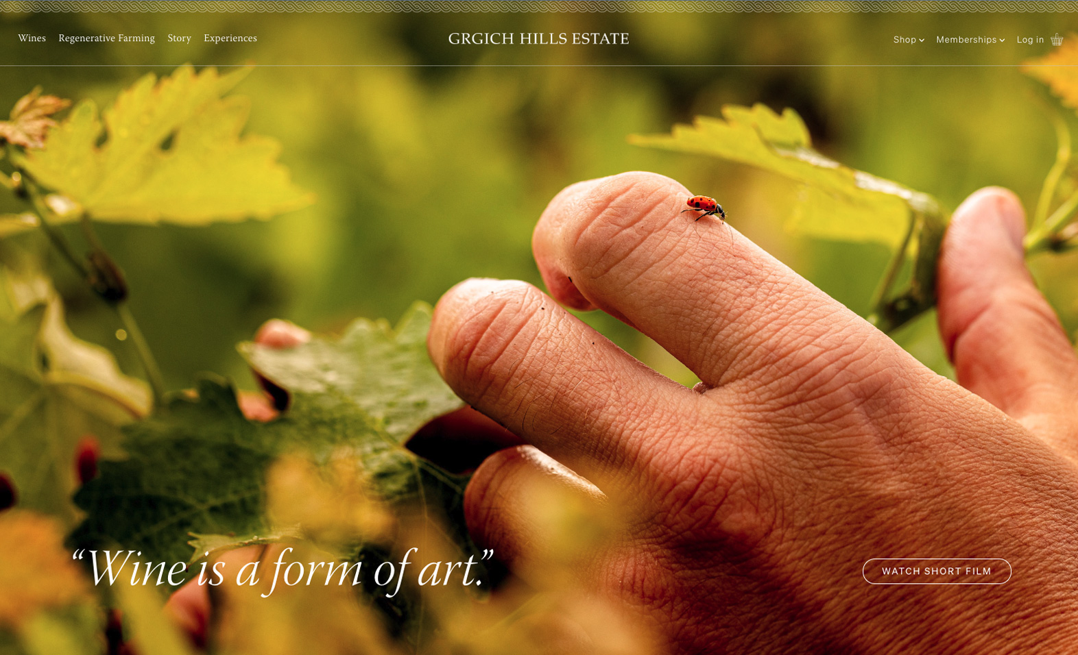 Grgich Hills Website. Design by Offset Brand Studio.